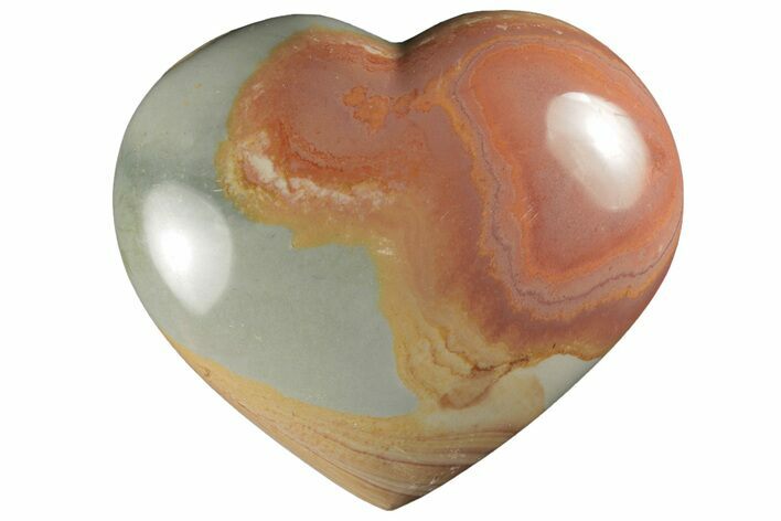 Wide, Polychrome Jasper Heart - Madagascar #205224